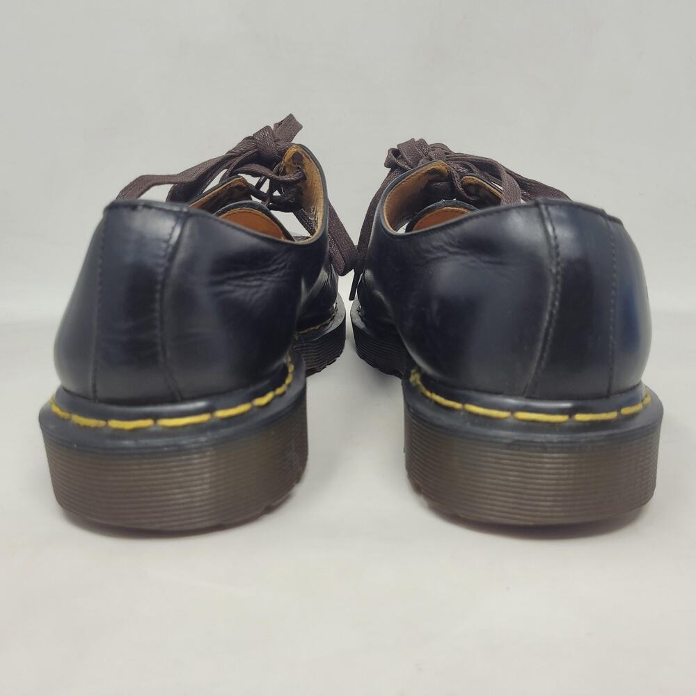 Vintage Dr. Martens Shoes Womens 10 Black Leather England Lace Up Oxfords 1461 - Picture 3 of 13
